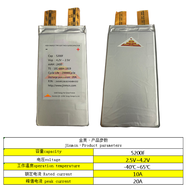 軟包超級電容器5200F 4.2V 鋰離子法拉電池電容 10wh超級電容器廠家 軟包超級電容器5200F 4.2V 鋰離子法拉電池電容 10wh超級電容器廠家